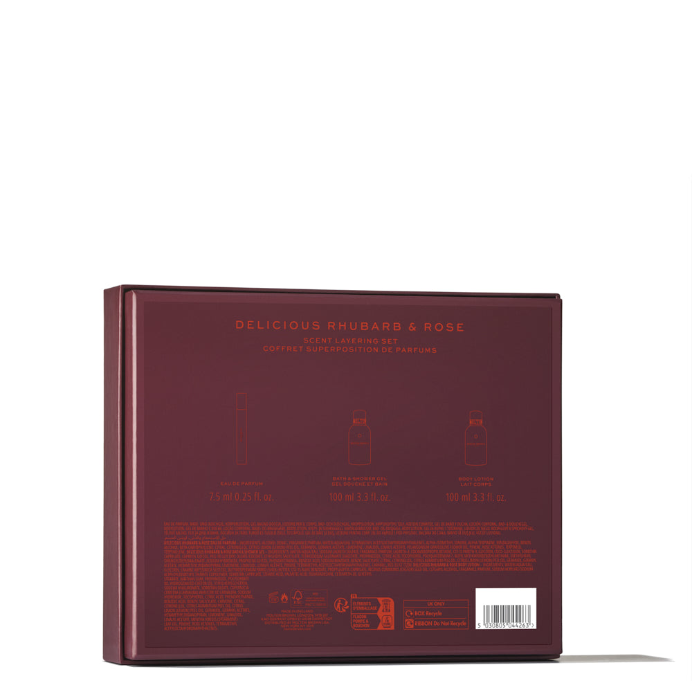 Delicious Rhubarb & Rose Scent Layering Set